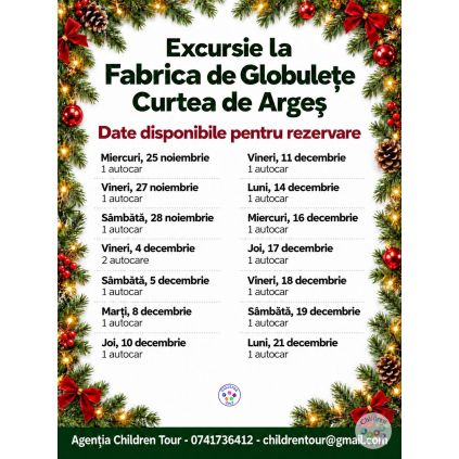 Excursie la Fabrica de Globulete Curtea de Arges, CU ATELIER DE PICTAT GLOBULETE #childrentour