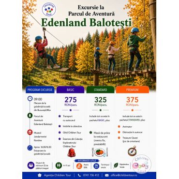 Excursie la Parcul de Aventura Edenland Balotesti #childrentour