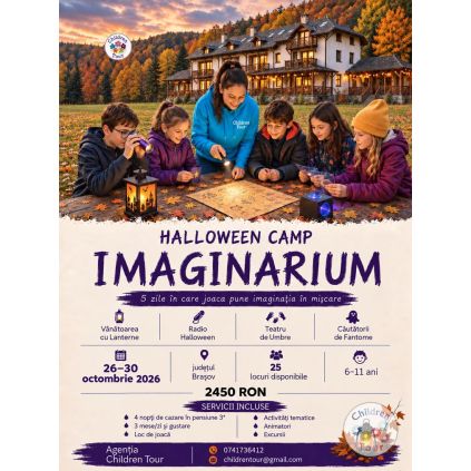 HALLOWEEN CAMP IMAGINARIUM | 26-30 octombrie 2026 | Bran #childrentour