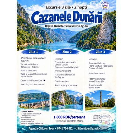 Excursie-Circuit 3 zile la Cazanele Dunarii #childrentour