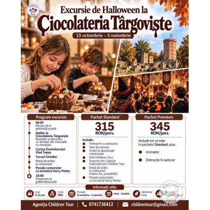 Excursie de Halloween la Ciocolateria Targoviste #childrentour